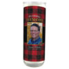 round plaid candle
